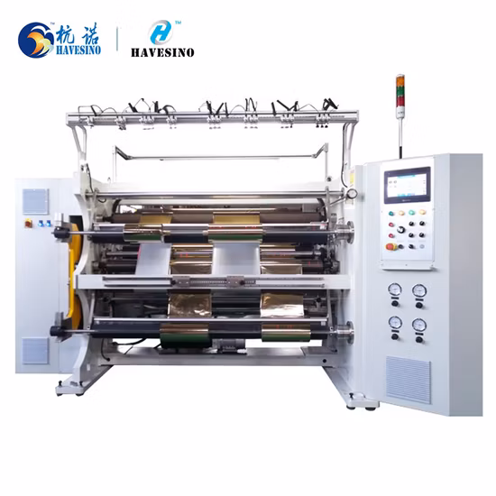 High Speed Slitting Rewinding Machine Slitter Rewinder for Jumbo Rolls in Flexible Packaging BOPP Pet CPP Paper Adhesive Label Slitter Max. 500mpm